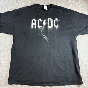 Vintage 90s ACDC Shirt Mens 2XL Black Hard Rock Music Band Streetwear Metalcore